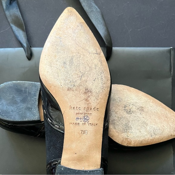 Kate Spade Vintage Black Ballet flat slippers size 7.5 - Picture 4 of 4